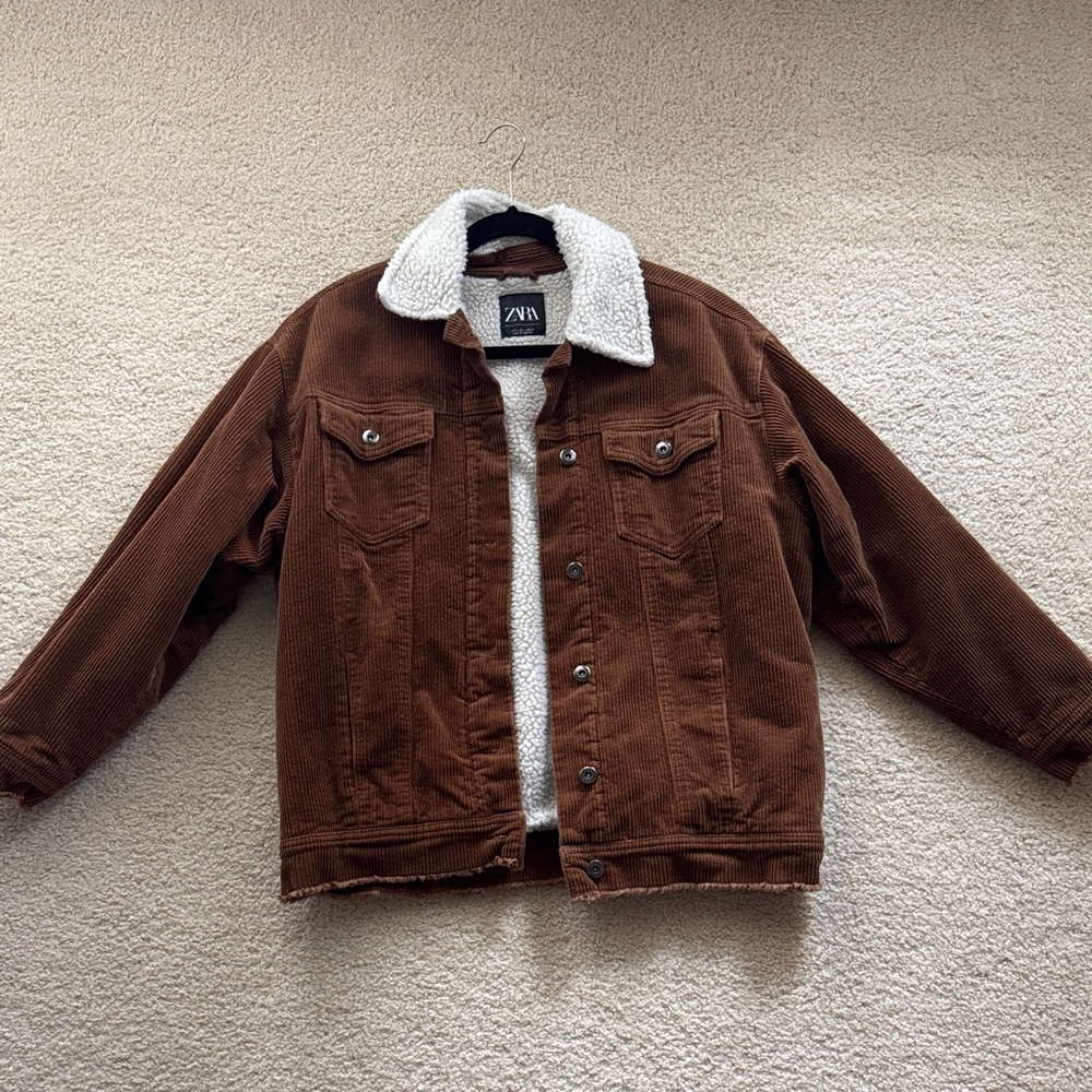 Zara Chocolate Brown Sherpa Jacket